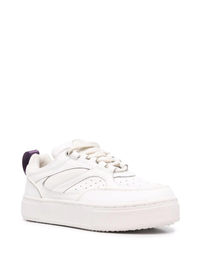 Shop Eytys Sidney Panelled Sneakers In Weiss