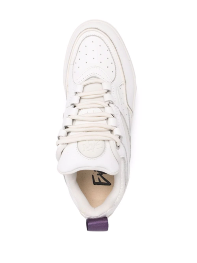 Shop Eytys Sidney Panelled Sneakers In Weiss