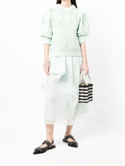 Cecilie Bahnsen Chunky Knit Organic Cotton Jumper In Green