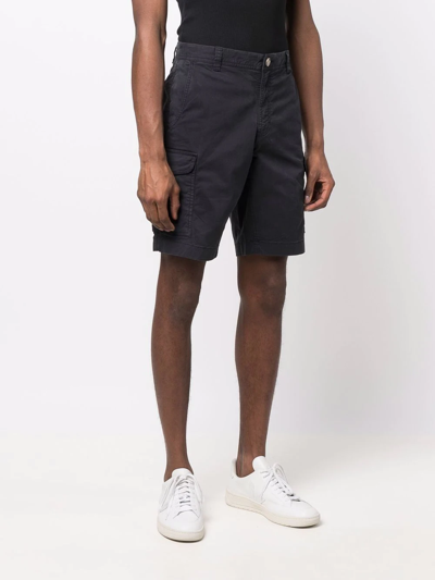 Shop Woolrich Cargo Bermuda Shorts In Blue