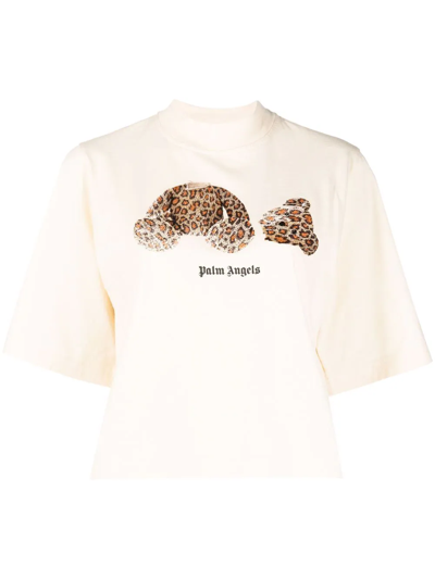 Shop Palm Angels Teddy Bear Print T-shirt In Nude