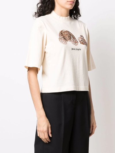 Shop Palm Angels Teddy Bear Print T-shirt In Nude