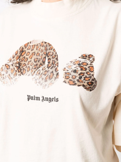 Shop Palm Angels Teddy Bear Print T-shirt In Nude