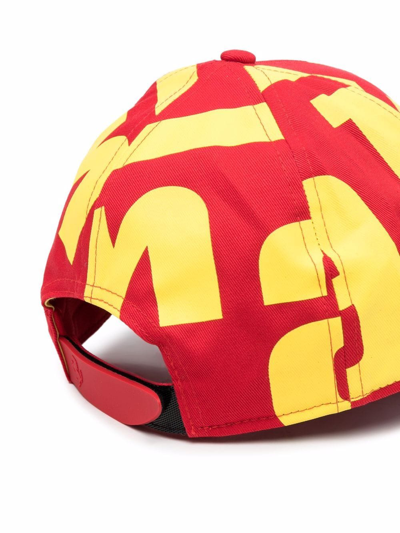 Shop Ferrari Logo-print Baseball Cap In Rot