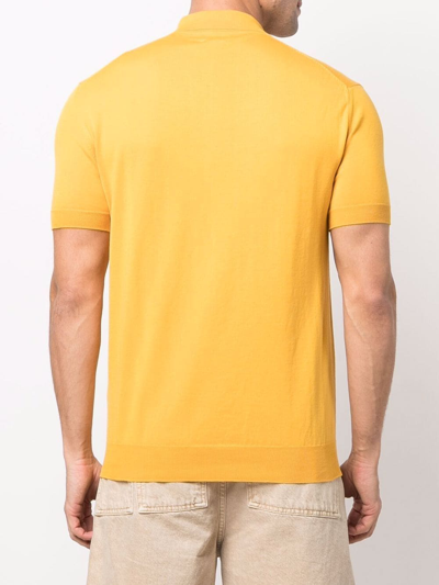 Shop Baracuta Cotton Polo Shirt In Orange