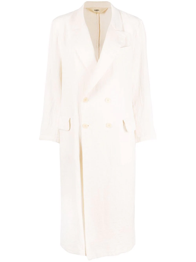 Barena Venezia Peak-lapels Button-front Mid-length Coat In Nude
