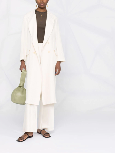 Barena Venezia Peak-lapels Button-front Mid-length Coat In Nude