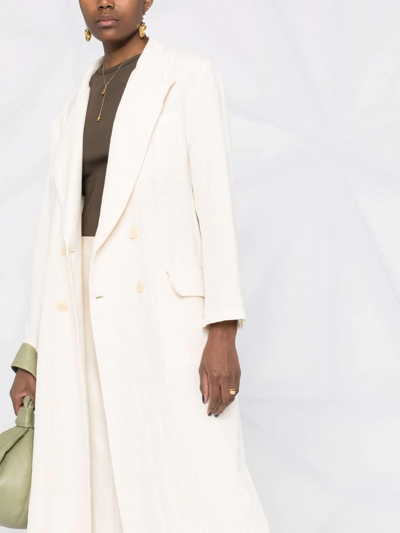 Barena Venezia Peak-lapels Button-front Mid-length Coat In Nude
