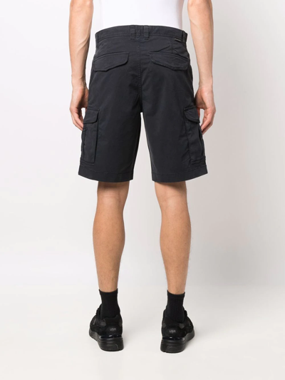 Shop Woolrich Knee-length Cargo Shorts In Blau
