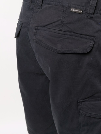 Shop Woolrich Knee-length Cargo Shorts In Blau