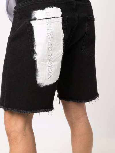Shop Vision Of Super Knee-length Denim Shorts In Schwarz