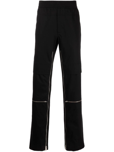 Shop Alyx Zip-detail Straight-leg Trousers In Schwarz