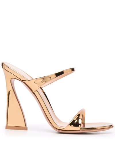 Shop Gianvito Rossi Aura 105mm Sandals In Gold