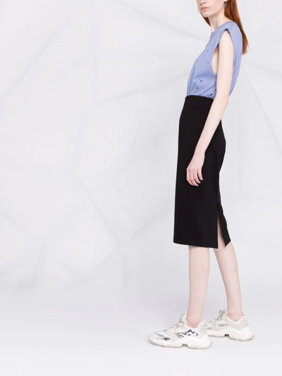 Shop Dkny High-waisted Pencil Skirt In Schwarz