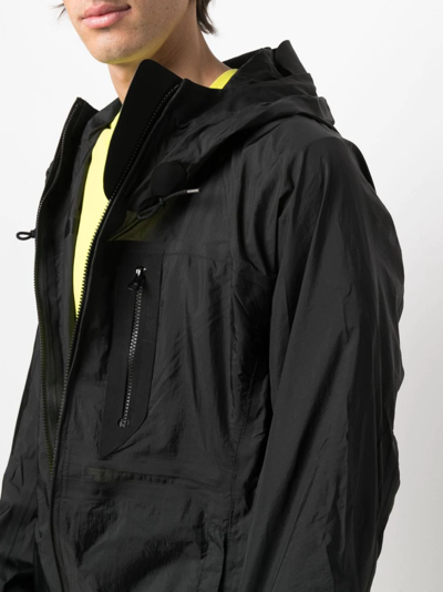 Shop Ten C Hooded Lightweight Jacket In Schwarz