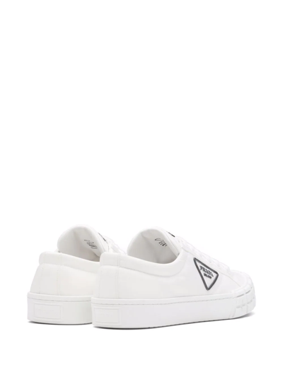 Shop Prada Cassetta Wheel Low-top Sneakers In White