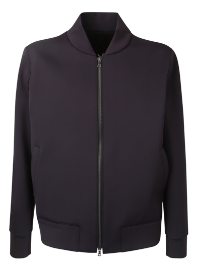 Shop Harris Wharf London Two-pocket Zip-up Bomber Jacket In Blue