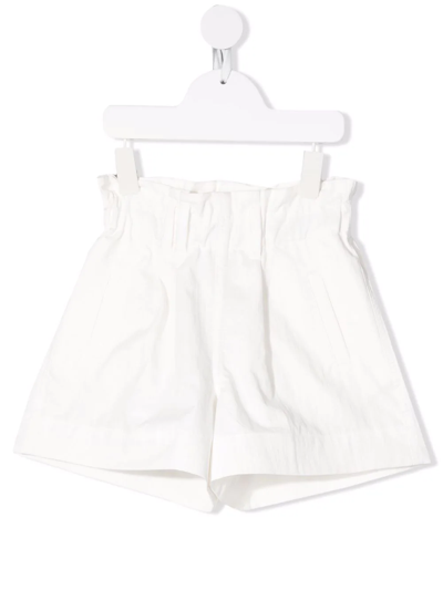 Shop Brunello Cucinelli Flared Elasticated Shorts In White
