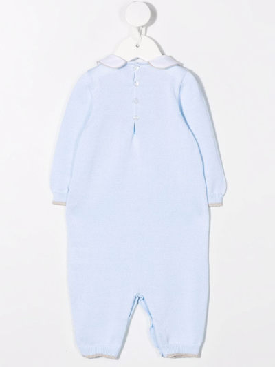 Siola Bow-embellished Babygrow Set In Blue