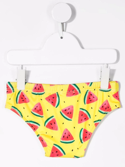 Shop Siola Watermelon-print Swim Trunks In Giallo