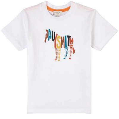 Shop Paul Smith Junior White Zebra Graphic T-shirt