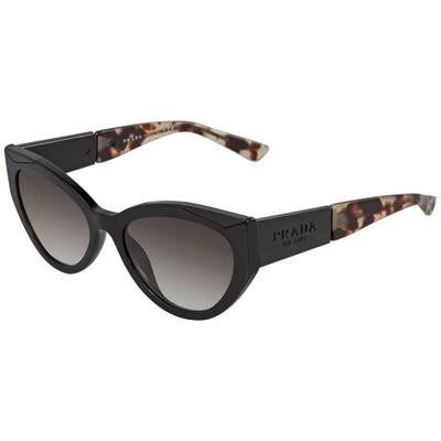 Shop Prada Grey Gradient Cat Eye Ladies Sunglasses Pr 03ws 1ab0a7 55 In Black / Grey