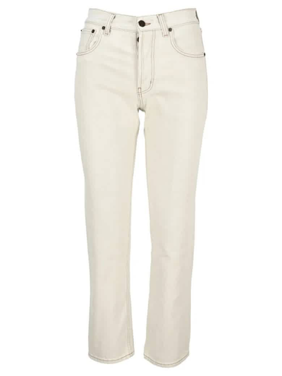 Shop Saint Laurent Ladies Off White Authentic Denim Jeans