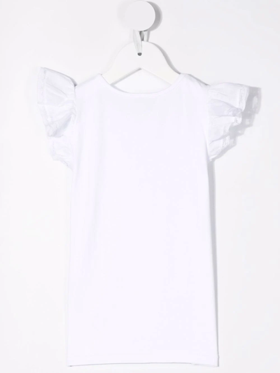 Siola Ruffle-sleeve Top In White