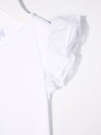 Shop Siola Ruffle-sleeve Top In White