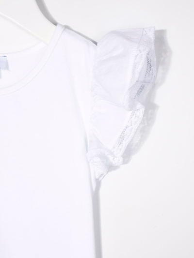 Siola Ruffle-sleeve Top In White