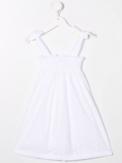 Siola Sleeveless Flared Dress In White