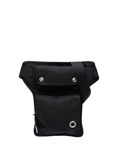 Shop Helmut Lang Foldover-pocket Belt Bag In Black