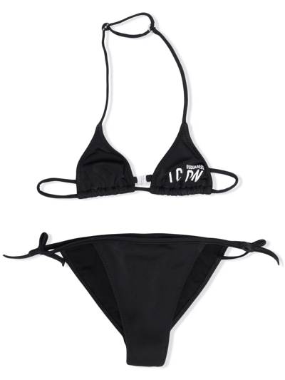Shop Dsquared2 Logo-print Bikini In Black