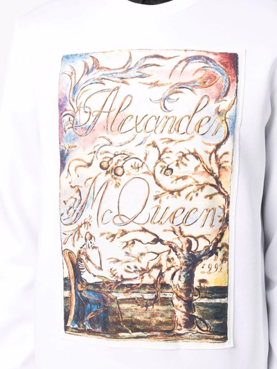 Shop Alexander Mcqueen Graphic-print Sweatshirt In White