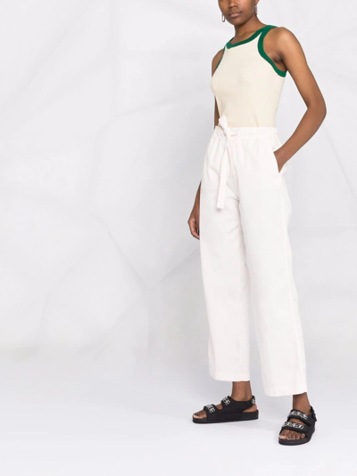 Shop Myths Straight-leg Drawstring-waist Trousers In White
