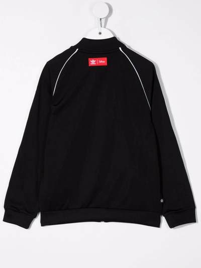 Shop Adidas Originals X Disney Embroidered-logo Bomber Jacket In Black