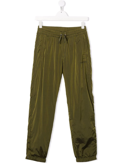 Shop Givenchy Crinkled Straight-leg Trousers In Green