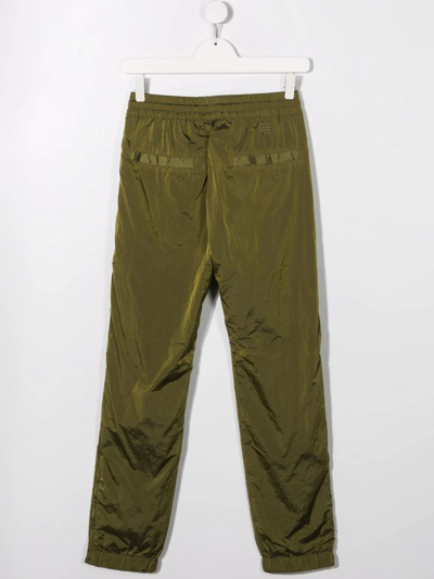 Shop Givenchy Crinkled Straight-leg Trousers In Green