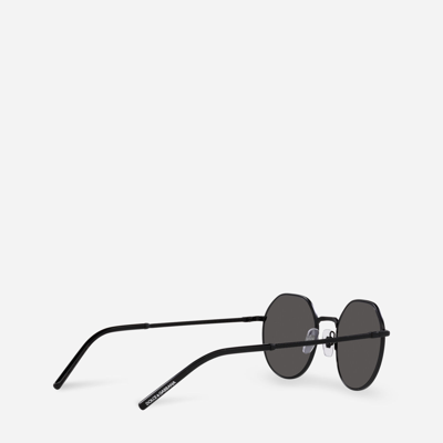 Shop Dolce & Gabbana Gros Grain Sunglasses In Black Matte
