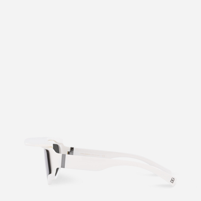 Shop Dolce & Gabbana Dg Crossed Sunglasses In White