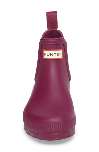 Shop Hunter Original Waterproof Chelsea Rain Boot In Plum