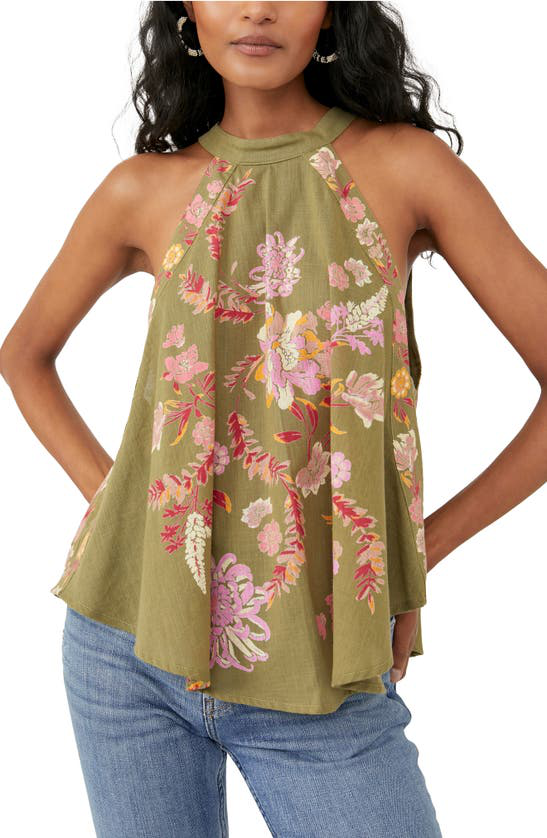 emily print halter tank