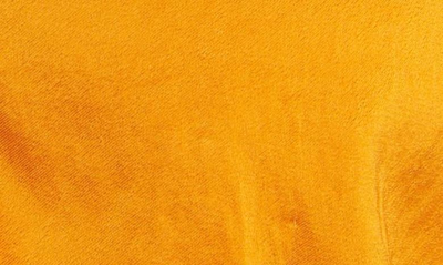 Shop Bottega Veneta Zip Detail Long Sleeve Fluid Satin Dress In Tangerine
