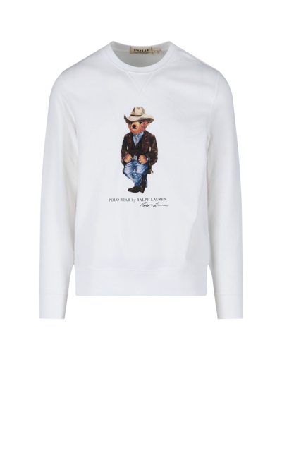 Shop Polo Ralph Lauren 'bear' Print Sweatshirt