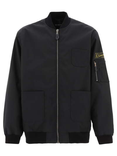 Shop Raf Simons "school Uniform" Bomber Jacket In Black  
