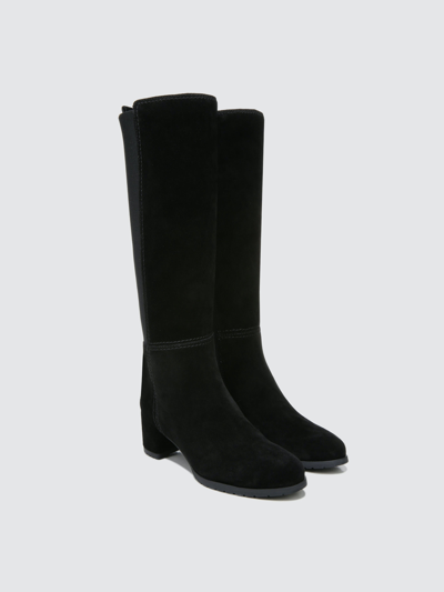 Shop Naturalizer Brent Waterproof Knee-high Boot In Black Suede Wc