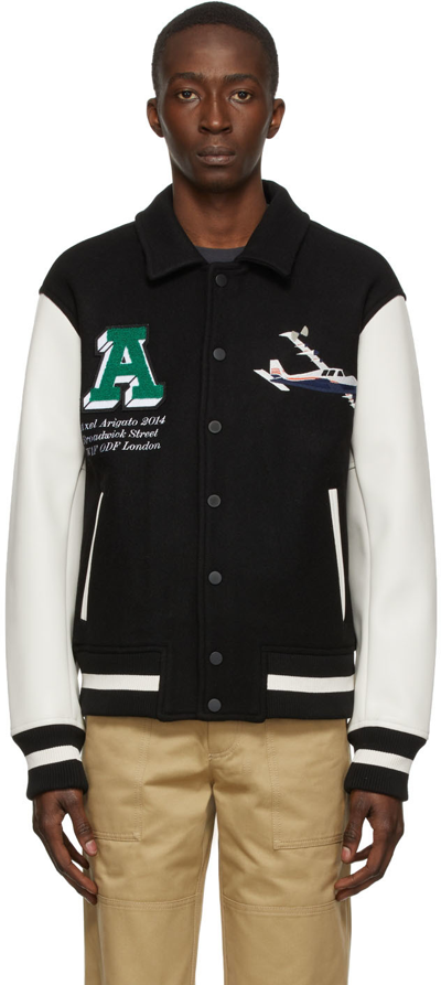 Axel Arigato Black Mayday Varsity Bomber Jacket ModeSens