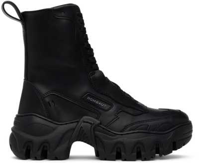 Shop Rombaut Black Beyond Leather Boccaccio Ii Ankle Boots