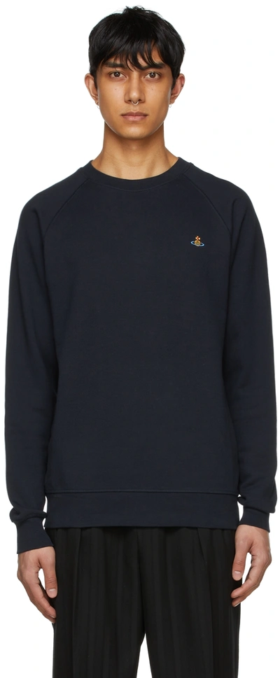 Shop Vivienne Westwood Navy Organic Cotton Sweatshirt