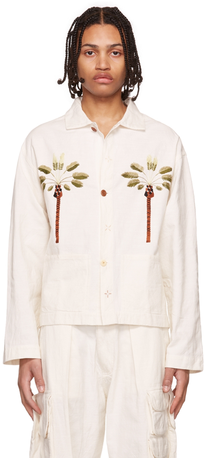 Story Mfg. Short On Time Embroidered Organic Cotton Chore Jacket